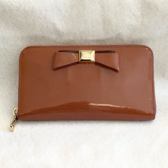 Miu Miu Handbags - MIU MIU Wallet ribbon motif pink Patent Wallet